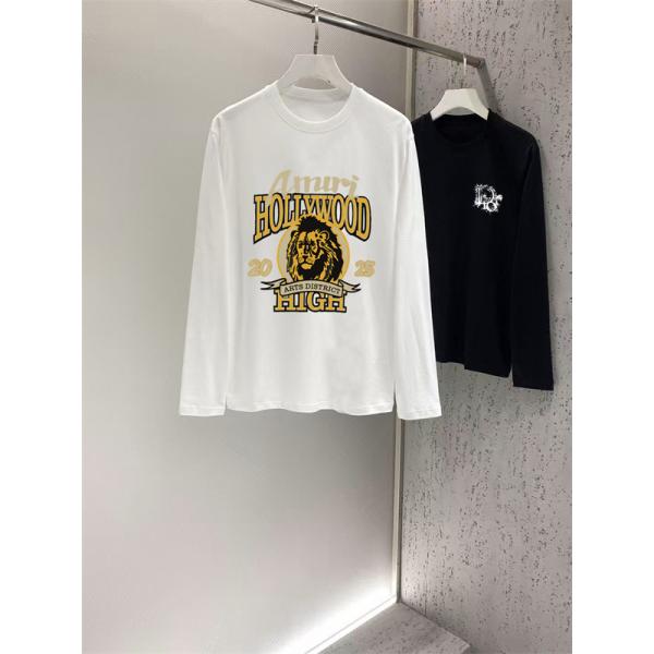 ヴィンテージカレッジ AMIRI アミリ コピー ロングスリーブTシャツ ARTS DISTRICT レタリングプリント