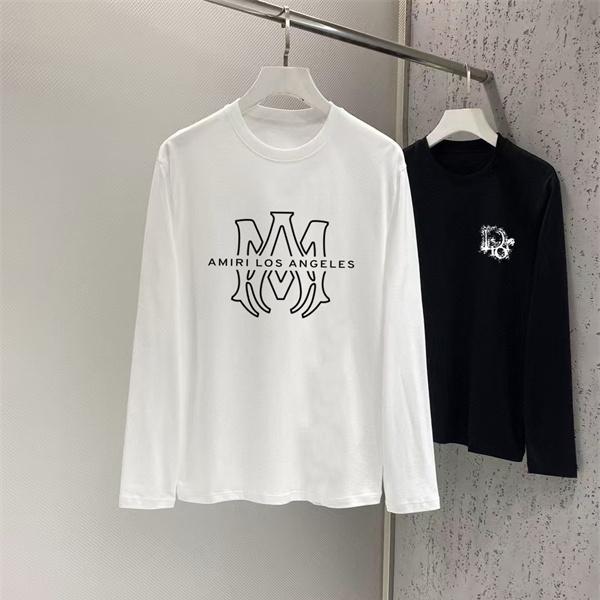 シンボルロゴ際立つ AMIRI アミリ コピー ロングスリーブTシャツ LAレタリング 線画グラフィック