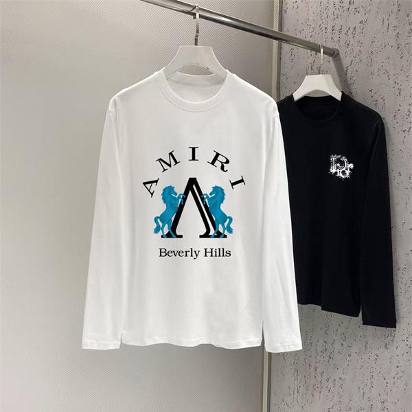 ツインホースが映える AMIRI アミリ コピー ロングスリーブ アーチレタリング シンボルグラフィック