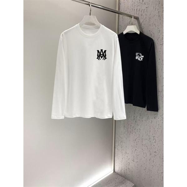 ミニエンブレム AMIRI アミリ コピー ロングスリーブTシャツ シンプル仕立て 都会派ベーシック