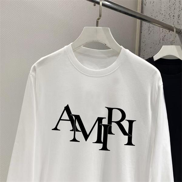 重なり文字が映える AMIRI アミリ コピー ロングスリーブ モノグラムレタード グラフィカルデザイン