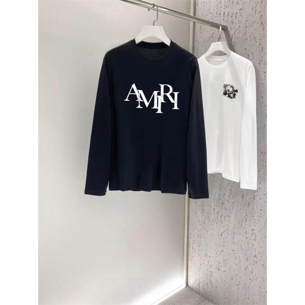 重なり文字が映える AMIRI アミリ コピー ロングスリーブ モノグラムレタード グラフィカルデザイン
