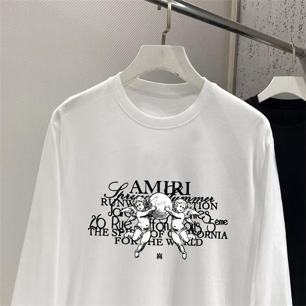 アートポスター調 AMIRI アミリ コピー ロングスリーブTシャツ レイヤードレタリング グラフィック構成