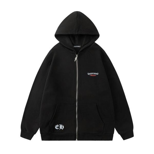 CHROME HEARTS コピー 注文集中 星条旗モチーフ フルジップフーディー バック大型プリント ゴシックアクセント ユニセックス