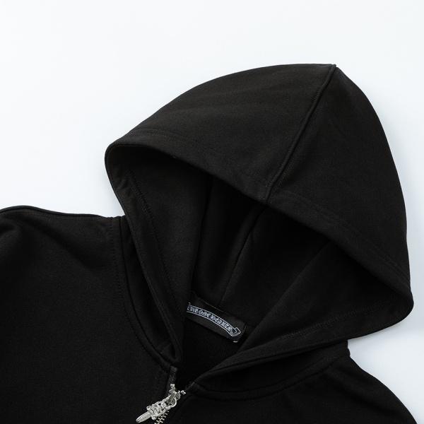 CHROME HEARTS コピー 注文集中 星条旗モチーフ フルジップフーディー バック大型プリント ゴシックアクセント ユニセックス