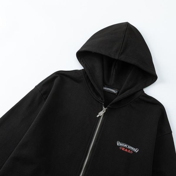 CHROME HEARTS コピー 注文集中 星条旗モチーフ フルジップフーディー バック大型プリント ゴシックアクセント ユニセックス