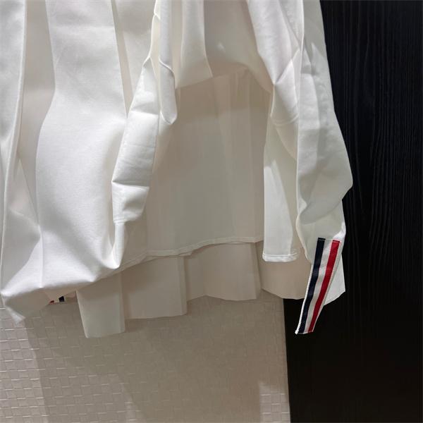プレッピームード THOM BROWNE トム ブラウン コピー 2ピースセット ポケットシャツ ハイウエストプリーツ