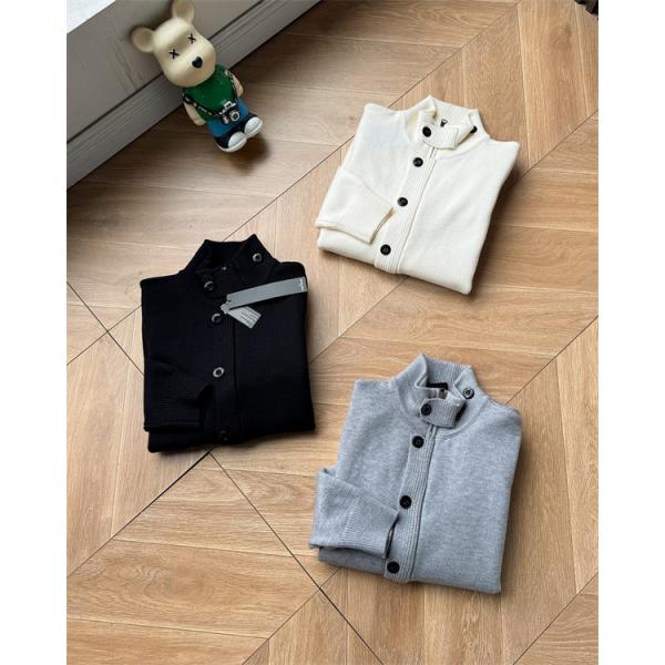 STONE ISLAND ストーンアイランドカーディガンコピー 新作★コットンウール混紡 ニットカーディガン ボタン付き 秋冬