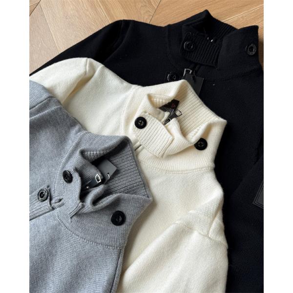 STONE ISLAND ストーンアイランドカーディガンコピー 新作★コットンウール混紡 ニットカーディガン ボタン付き 秋冬