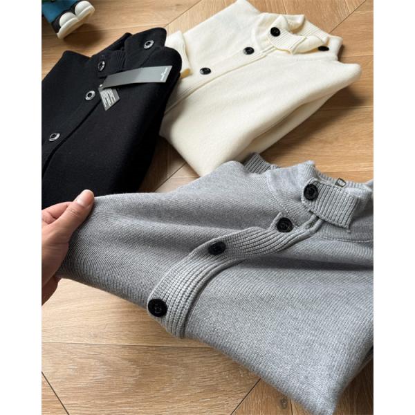 STONE ISLAND ストーンアイランドカーディガンコピー 新作★コットンウール混紡 ニットカーディガン ボタン付き 秋冬