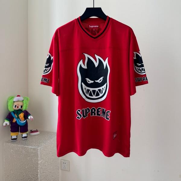 話題コラボ Supreme シュプリーム 激安 Spitfire スピットファイア フットボールジャージ ファイヤーモチーフ 87ナンバー