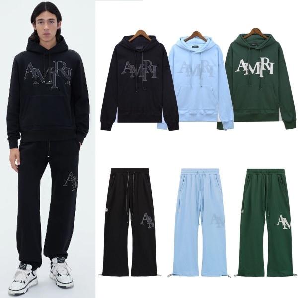 着回し力抜群 AMIRI パーカーセットアップ 立体レタリング アミリ 激安 都会派カジュアル