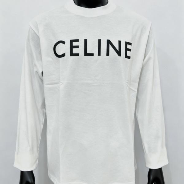 ミニマル定番 セリーヌ激安 CELINE ビッグレタリング ロンT オーバーサイズ