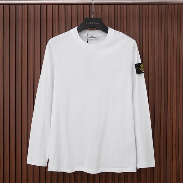 コンパス徽章 STONE ISLAND ストーンアイランド コピー ミニマル長袖トップス ブラック＆ホワイト展開