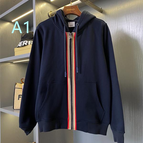 配色テープ ドローストリング BURBERRY バーバリー コピー ジップパーカーセット 都会派スポーツスタイル