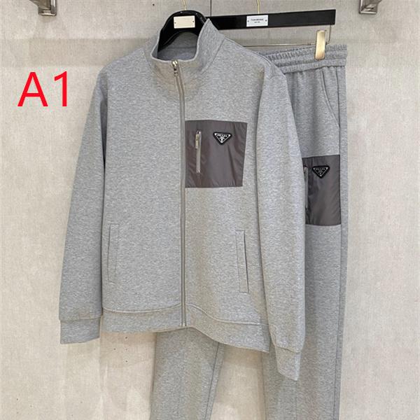 胸元ファスナーポケット ストレートパンツ PRADA プラダ コピー ジップアップセット 都会派スタイル