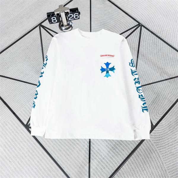 クロスモチーフ 袖ロゴ CHROME HEARTS クロムハーツ コピー 長袖Tシャツ ストリートスタイル