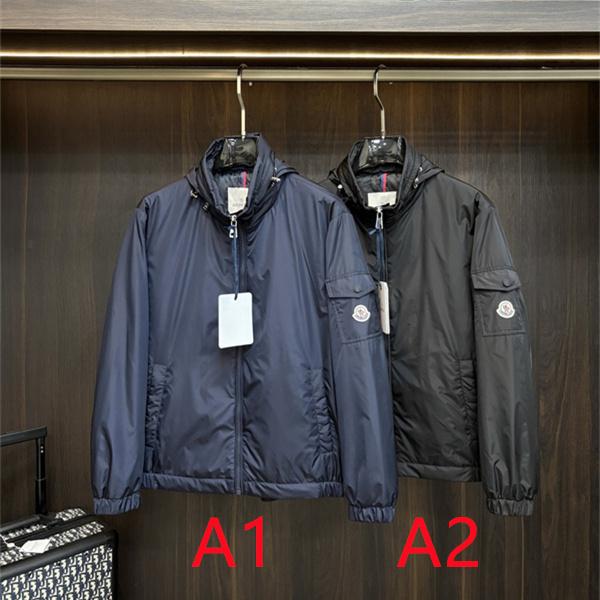 ロゴワッペン リブヘム MONCLER モンクレール コピー ライトブルゾン 都会派カジュアル