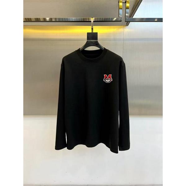 レッドMエンブレム クリーンクルーネック MONCLER モンクレール コピー 長袖Tシャツ スポーツミックス