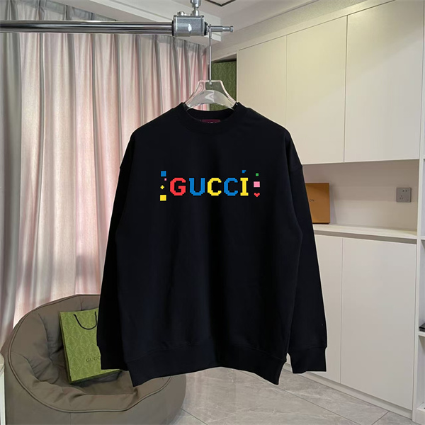 カラフルレタリング ピクセルグラフィック GUCCI グッチ コピー クルーネックスウェット ポップストリート