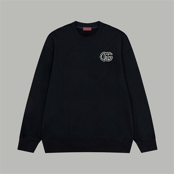 GGクリスタルモチーフ モノトーンデザイン GUCCI グッチ コピー クルーネックスウェット ミニマルスタイル