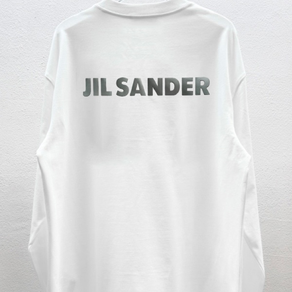 ミニマル 長袖Tシャツ JIL SANDER ジル サンダー激安 ダブルヤーンコットン ゆったりシルエット