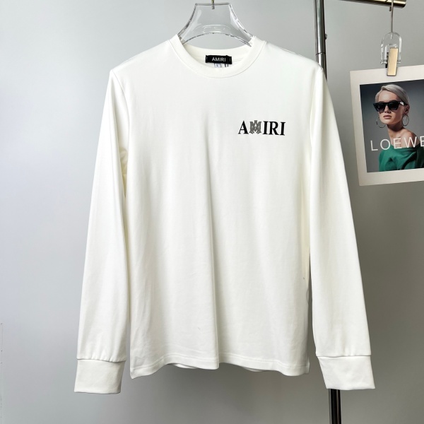 大人カジュアル ロンT アミリ N级品 バックレタリング AMIRI クルーネック なめらかコットン