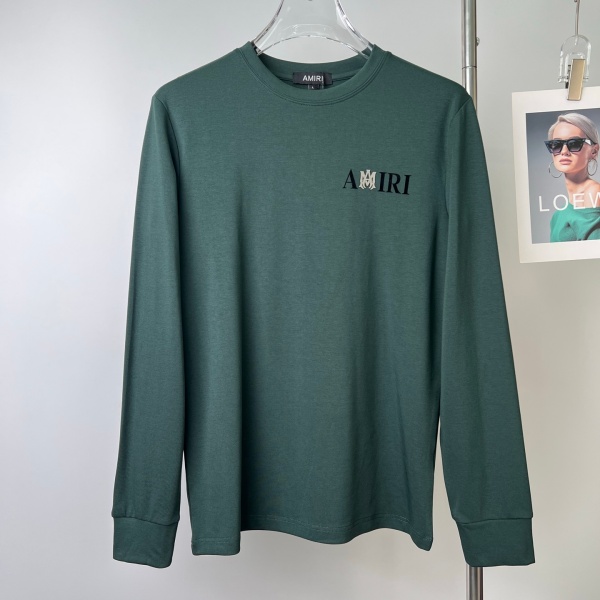 大人カジュアル ロンT アミリ N级品 バックレタリング AMIRI クルーネック なめらかコットン