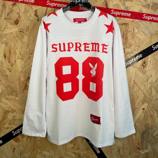 フットボール 長袖Tシャツ Supreme激安 プレイボーイ 88ナンバー