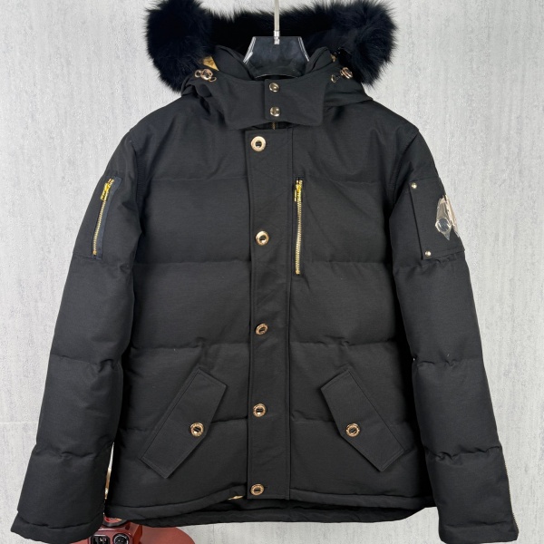 ファートリムフード MOOSE KNUCKLES ムースナックルズ激安 ゴールドジップ ショートダウンジャケット