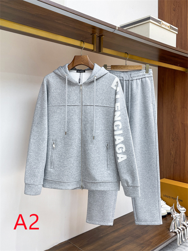 袖ロゴ ジップパーカー スウェットパンツ BALENCIAGA バレンシアガ コピー セットアップ ストリートスポーツ
