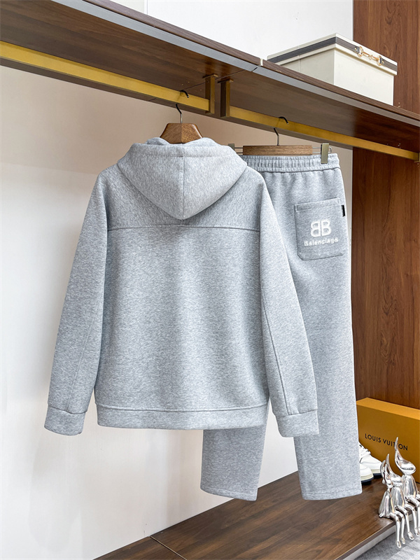 袖ロゴ ジップパーカー スウェットパンツ BALENCIAGA バレンシアガ コピー セットアップ ストリートスポーツ