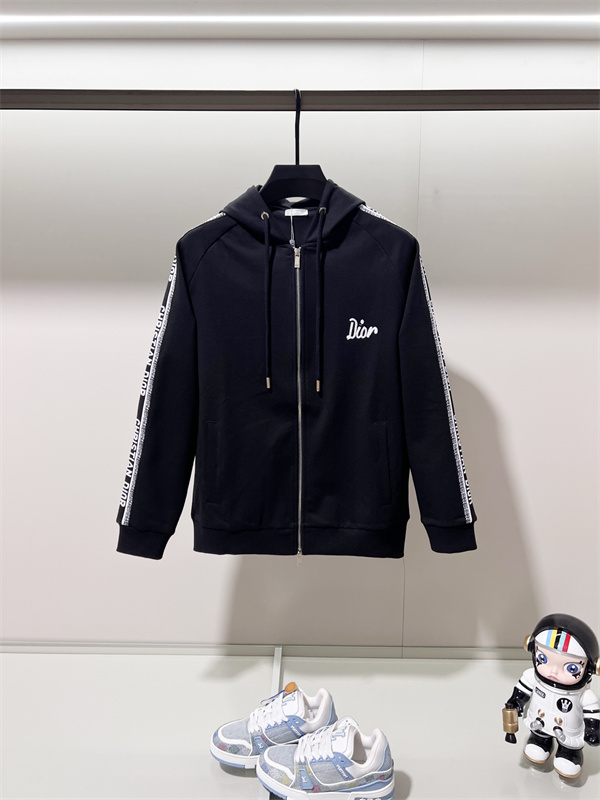 ロゴサイドテープ ジップパーカー ジョガーパンツ DIOR ディオール コピー セットアップ トラックカジュアル