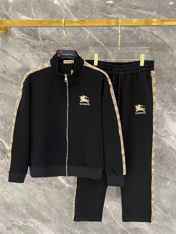 英国スポーツ チェック切替 ナイトモチーフ BURBERRY バーバリー コピー トラックセットアップ レトロプレッピー