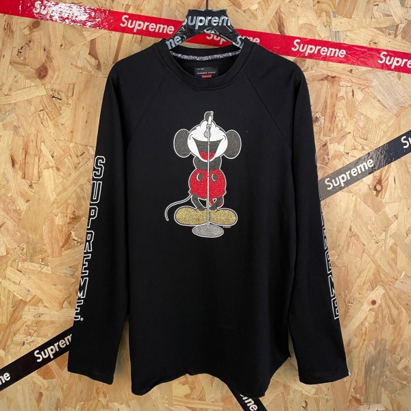 ミッキーモチーフ Supreme激安 長袖Tシャツ ナンバーナイン グラフィックデザイン シュプリーム Number (N)ine
