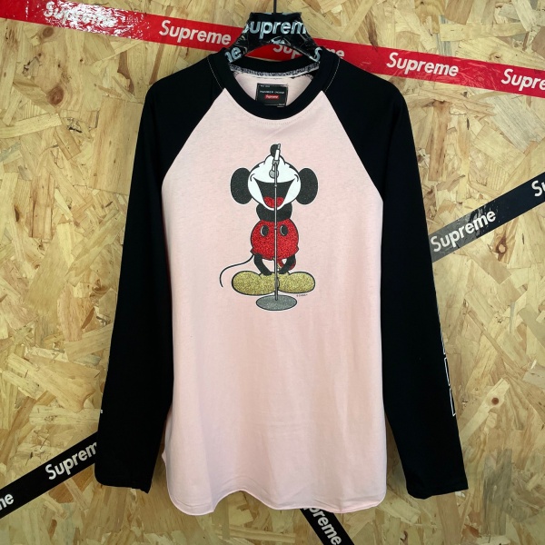 ミッキーモチーフ Supreme激安 長袖Tシャツ ナンバーナイン グラフィックデザイン シュプリーム Number (N)ine