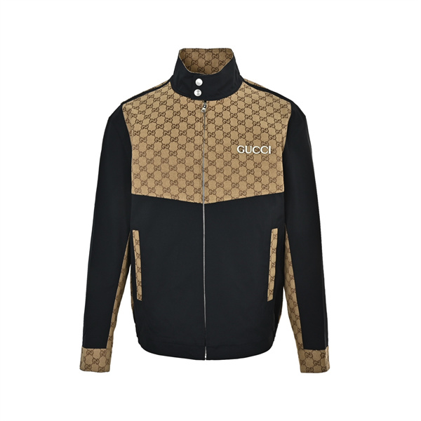 レトロスポーツ モノグラムパネル スタンドカラー GUCCI グッチ コピー ジップジャケット デイリーカジュアル