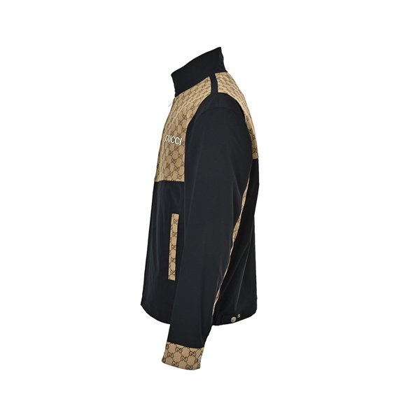 レトロスポーツ モノグラムパネル スタンドカラー GUCCI グッチ コピー ジップジャケット デイリーカジュアル