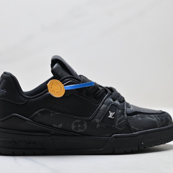 レザーコンビ スニーカー ルイ・ヴィトン Trainer Low 激安 モノグラムパネル Louis Vuitton ローカット ボリュームソール