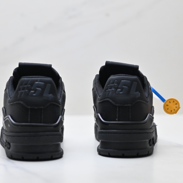 レザーコンビ スニーカー ルイ・ヴィトン Trainer Low 激安 モノグラムパネル Louis Vuitton ローカット ボリュームソール