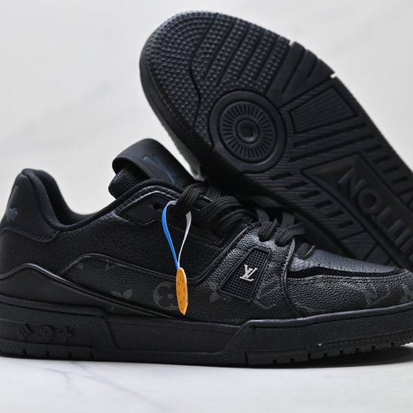 レザーコンビ スニーカー ルイ・ヴィトン Trainer Low 激安 モノグラムパネル Louis Vuitton ローカット ボリュームソール
