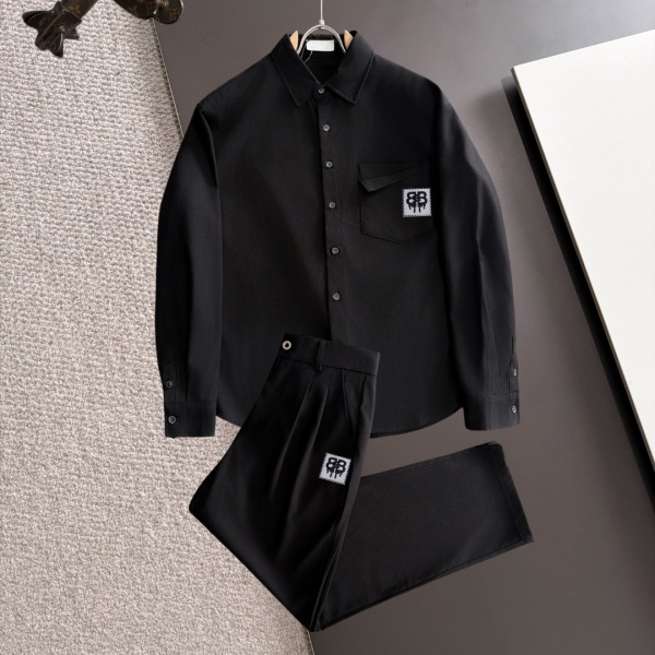 リネンタッチ シャツセットアップ BALENCIAGA N级品 ワイドパンツ バレンシアガ デイリーモード
