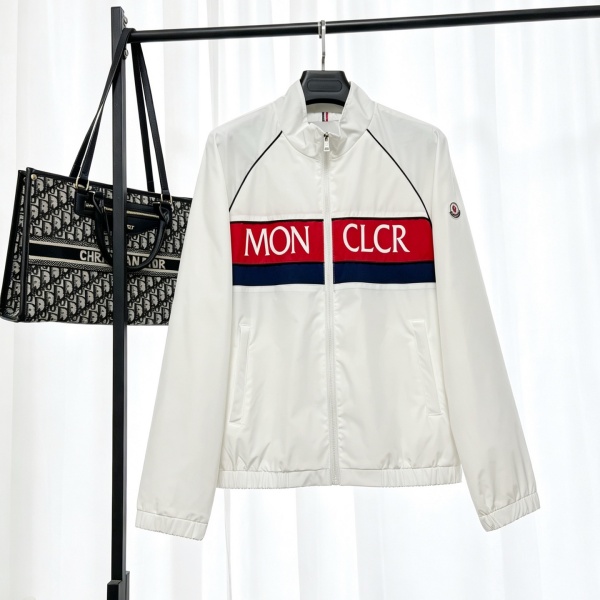 配色ライン スタンドカラージャケット MONCLER 激安 軽量ウインドブレーカー モンクレール フルジップ デイリー仕様