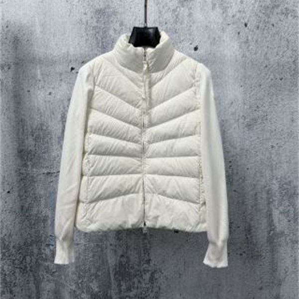 リブネック ニット切替 ショート丈 MONCLER モンクレール コピー レディースダウンジャケット アーバンカジュアル