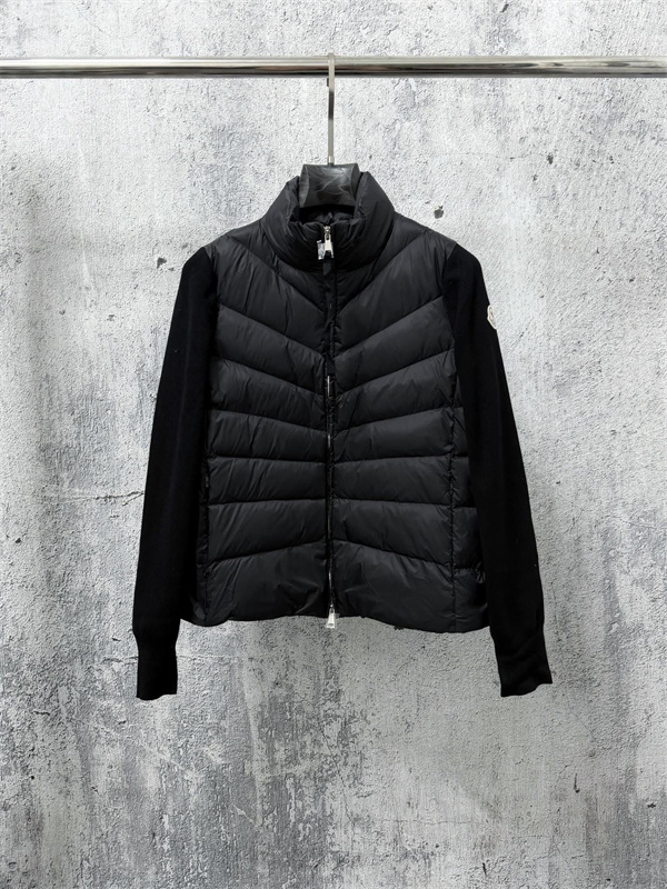 リブネック ニット切替 ショート丈 MONCLER モンクレール コピー レディースダウンジャケット アーバンカジュアル