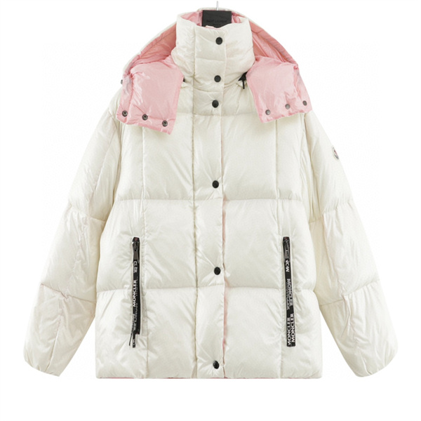 ピンクフード フェミニンムード MONCLER モンクレール コピー レディースダウンジャケット スウィートカジュアル