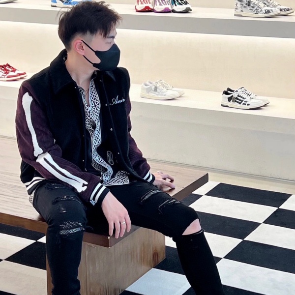 ボーンスリーブジャケット AMIRI 激安 アミリ コーデュロイ カレッジ 人気上昇