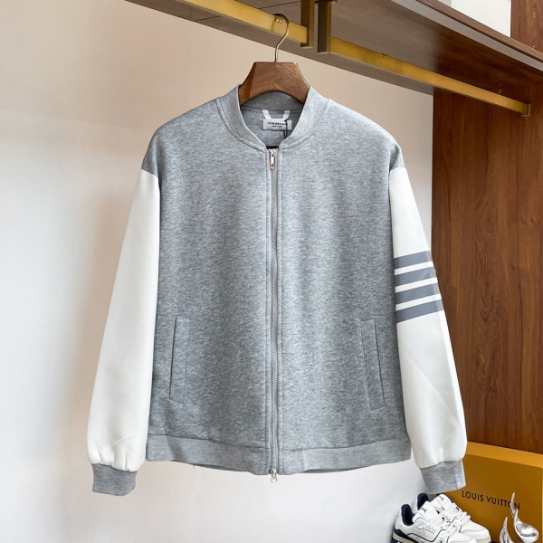 ボンバージャケット THOM BROWNE トムブラウン 激安 グレー切替 人気上昇