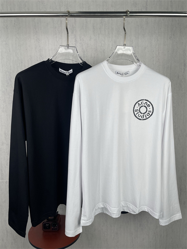 着回し注目 ブラック・ホワイト Acne Studios アクネ ストゥディオズ コピー 長袖Tシャツ デイリーカジュアル