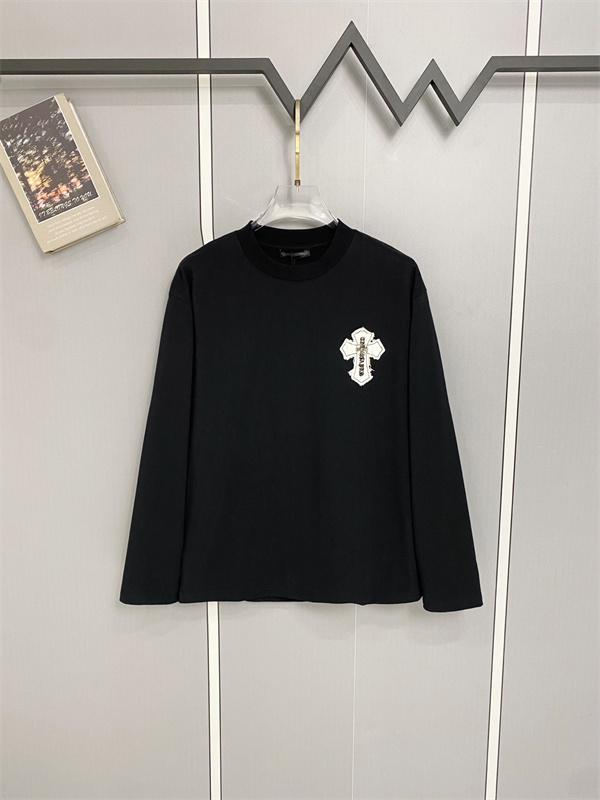 売れ筋本命 配色クロス仕様 CHROME HEARTS クロムハーツ コピー ロンT ストリートスタイル